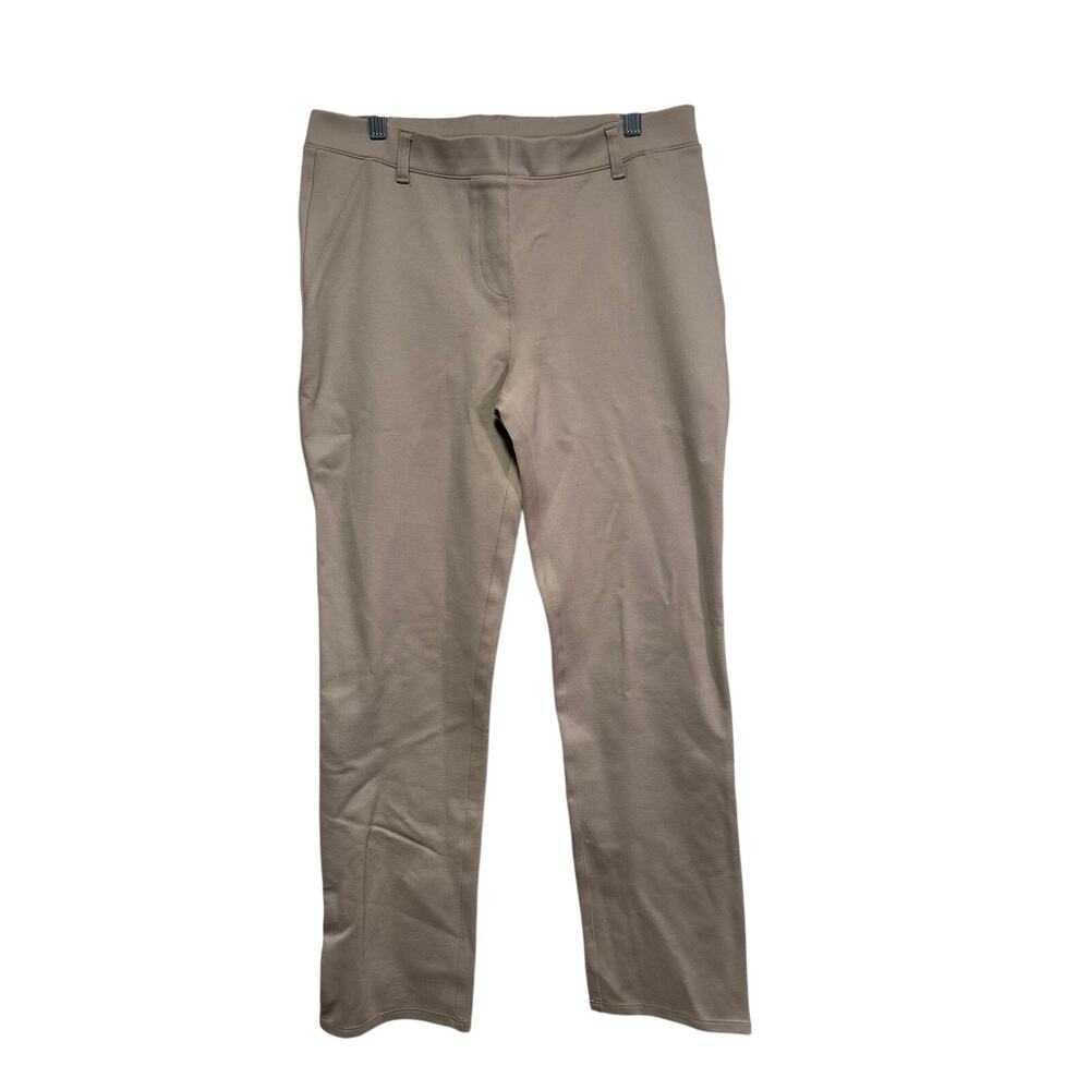 Quince Beige Stretch Pants Medium Womens - Picture 2 of 8